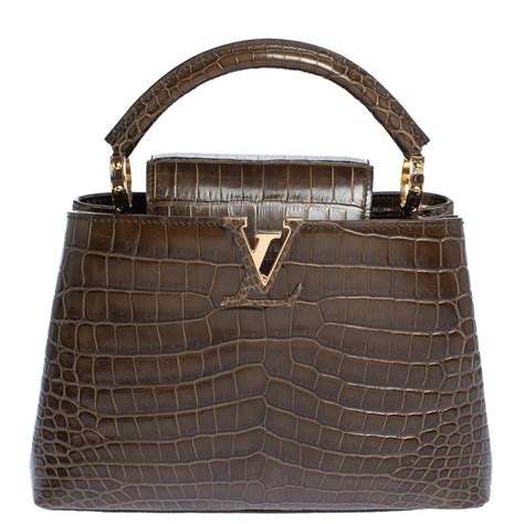 louis vuitton crocodile capucines|lv crocodile bag.